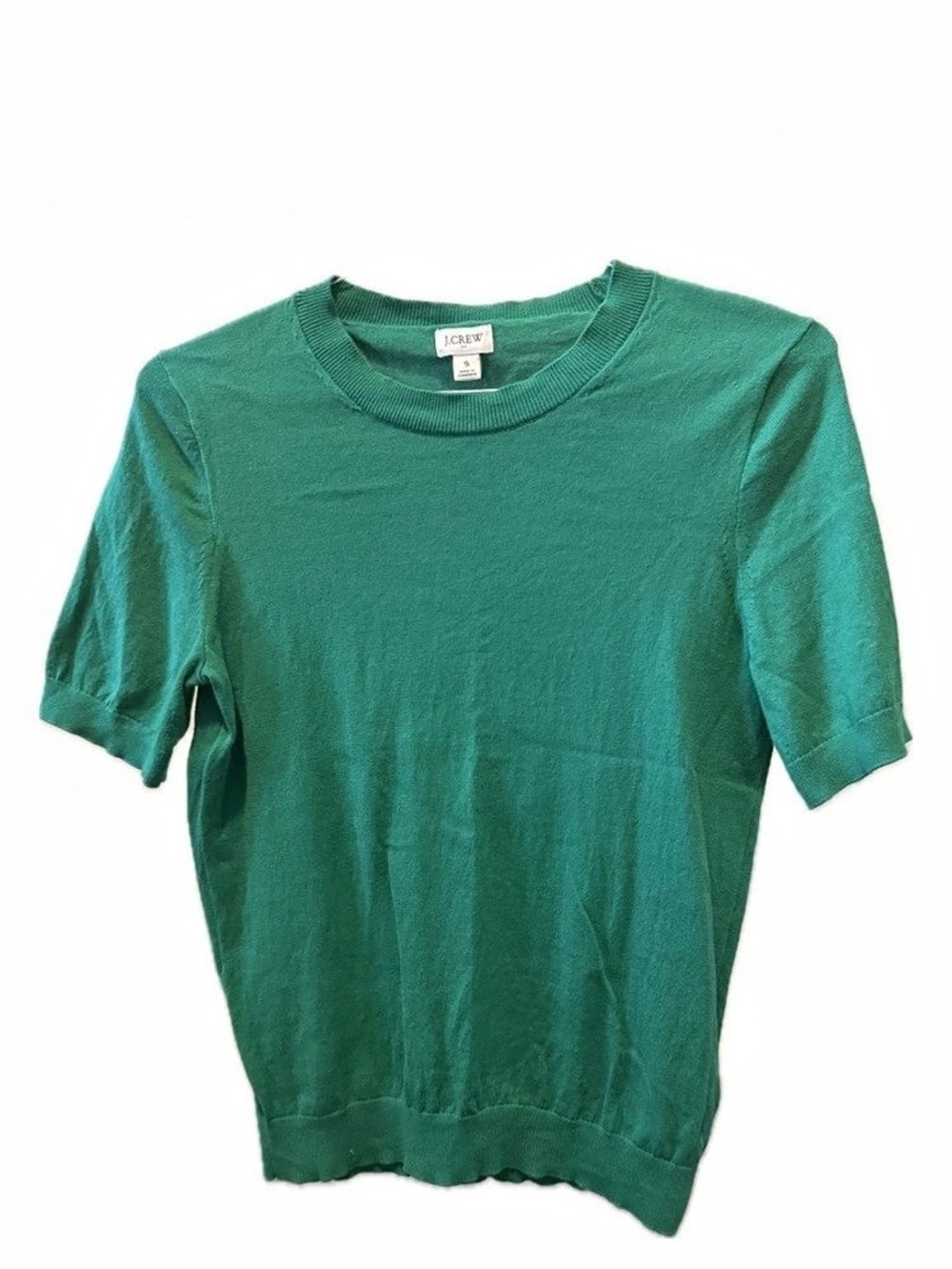 J.Crew Cotton Short Sleeve Tee in Green Size Small